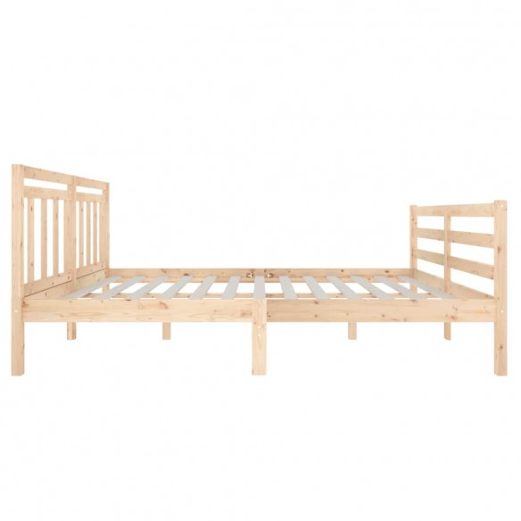 Cadre de lit Bois massif 140x190 cm