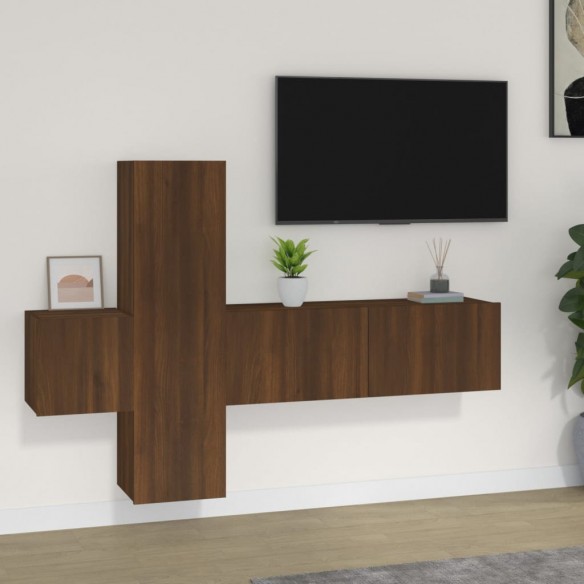 Ensemble de meubles TV 3 pcs Chêne marron Bois d'ingénierie