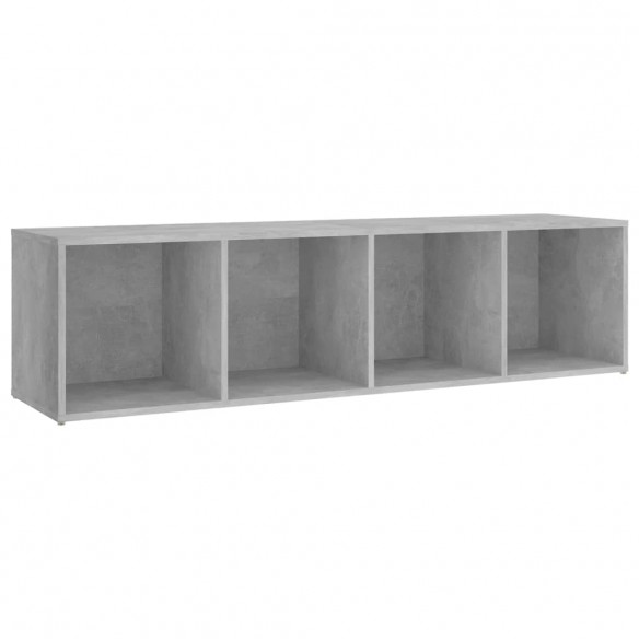 Meuble TV Gris béton 142,5x35x36,5 cm Aggloméré