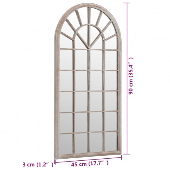 Miroir de jardin Sable 90x45 cm Fer pour utilisation extérieure