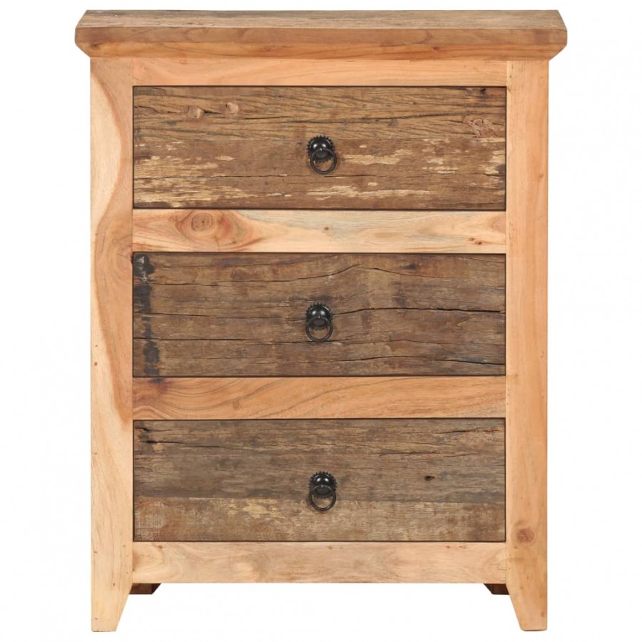 Buffet 60x33x75 cm Bois d'acacia solide et bois de récupération