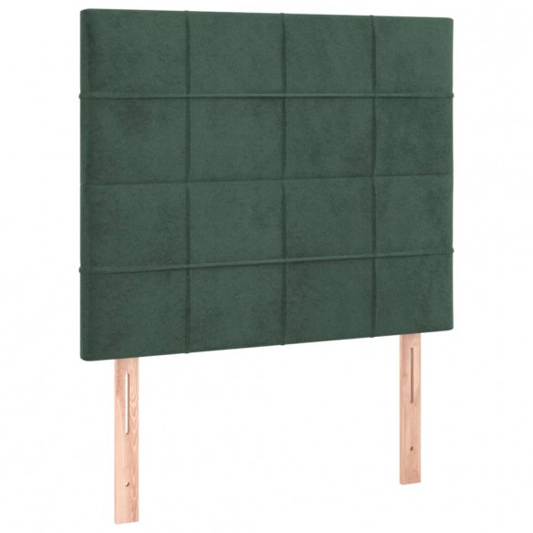 Têtes de lit 2 pcs Vert foncé 80x5x78/88 cm Velours