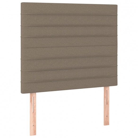 Cadre de lit avec matelas Taupe 100x200 cm Tissu