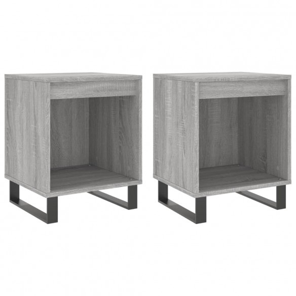 Tables de chevet 2 pcs sonoma gris 40x35x50 cm bois ingénierie