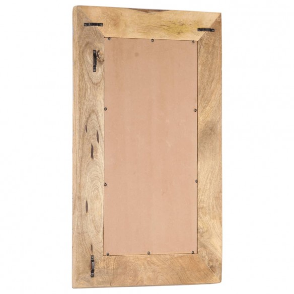 Miroir sculpté à la main 80x50x2,5 cm bois de manguier solide