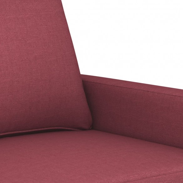 Canapé à 3 places Rouge bordeaux 180 cm Tissu