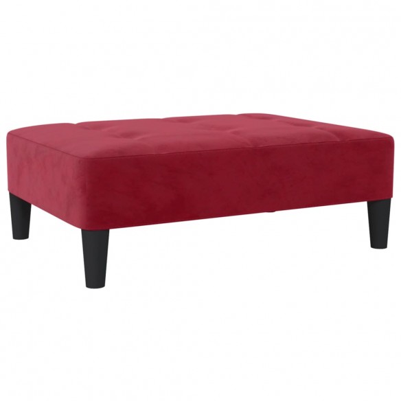 Repose-pied Rouge bordeaux 78x56x32 cm Velours