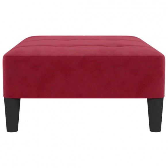 Repose-pied Rouge bordeaux 78x56x32 cm Velours