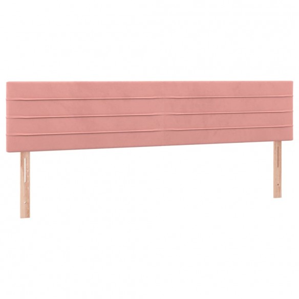 Cadre de lit avec matelas Rose 180x200 cm Velours