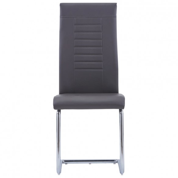 Ensemble de salle à manger 9 pcs Similicuir Gris