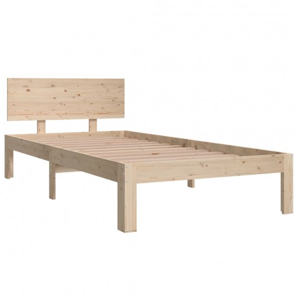 Cadre de lit bois massif 90x190 cm simple