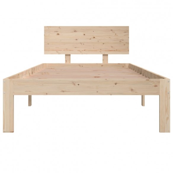 Cadre de lit bois massif 90x190 cm simple