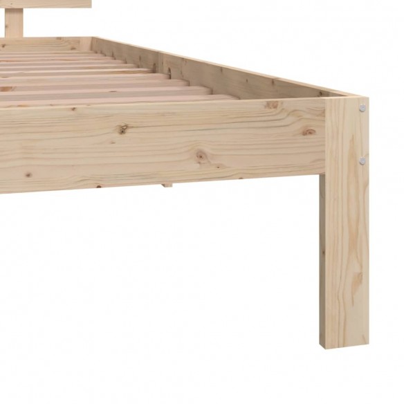 Cadre de lit bois massif 90x190 cm simple