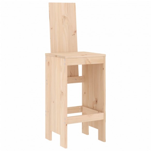 Tabourets de bar 2 pcs 40x42x120 cm bois massif de pin