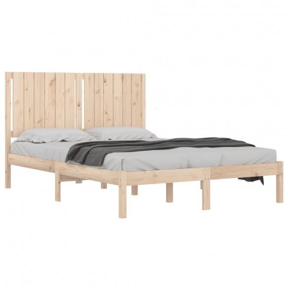 Cadre de lit bois de pin massif 135x190 cm double