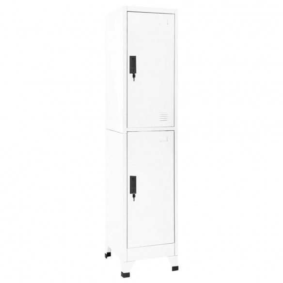 Armoire à casiers Blanc 38x45x180 cm Acier