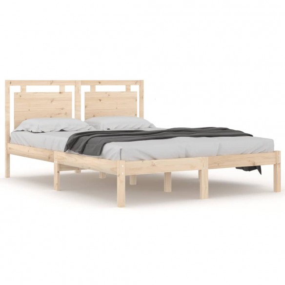 Cadre de lit bois massif 135x190 cm double