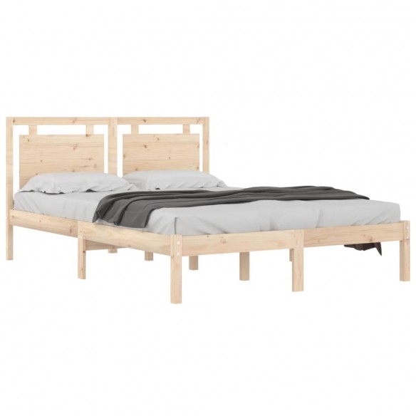 Cadre de lit bois massif 135x190 cm double