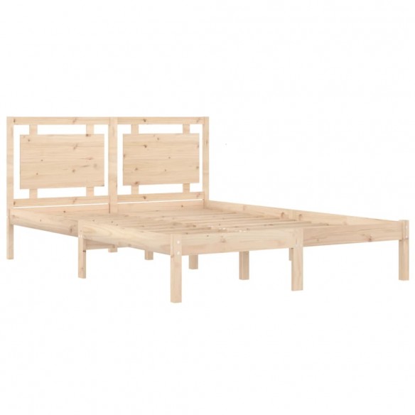 Cadre de lit bois massif 135x190 cm double