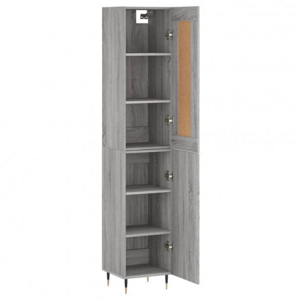 Buffet haut Sonoma gris 34,5x34x180 cm Bois d'ingénierie