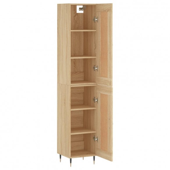 Buffet haut Chêne sonoma 34,5x34x180 cm Bois d'ingénierie