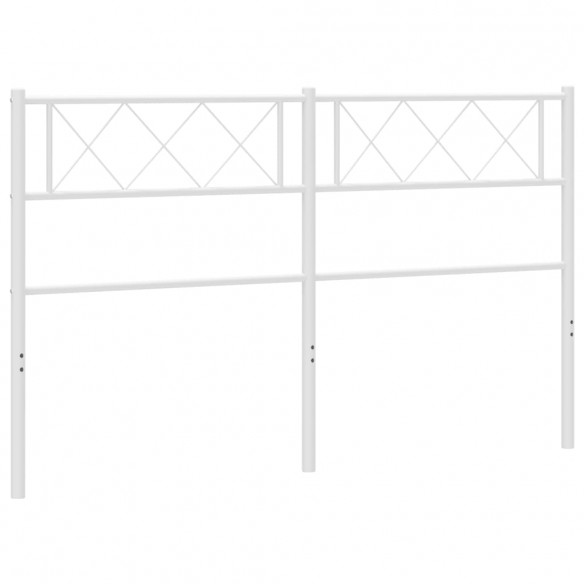 Tête de lit métal blanc 135 cm