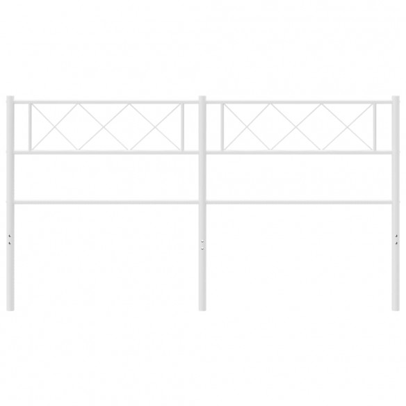 Tête de lit métal blanc 135 cm