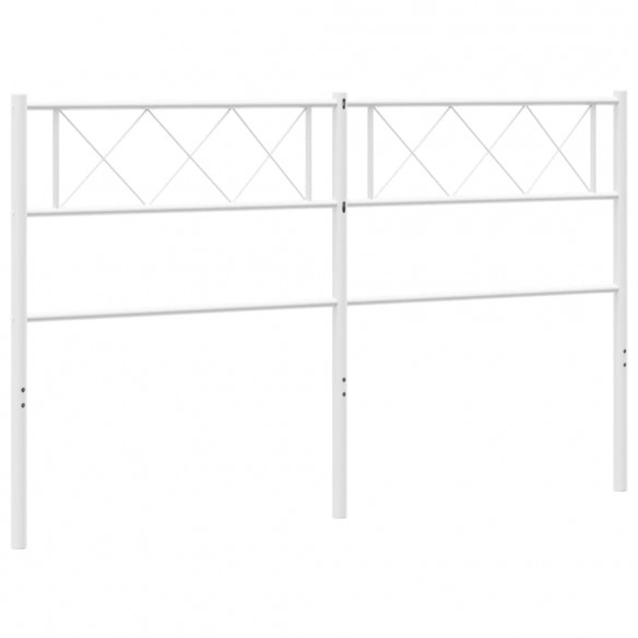 Tête de lit métal blanc 135 cm