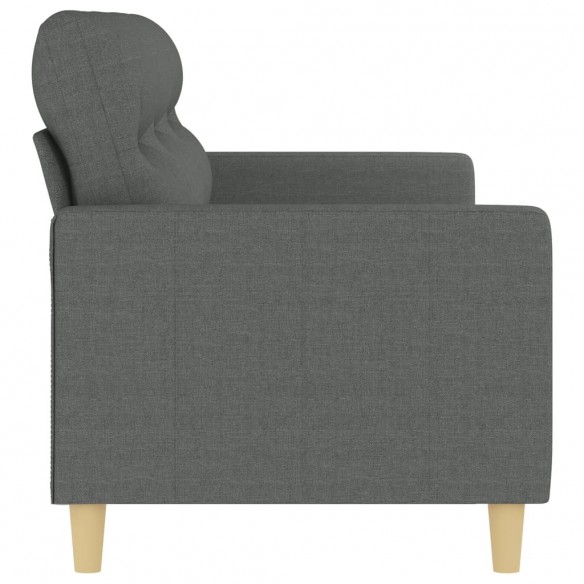 Canapé à 3 places Gris foncé 180 cm Tissu