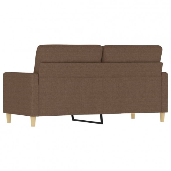 Canapé à 2 places Marron 140 cm Tissu