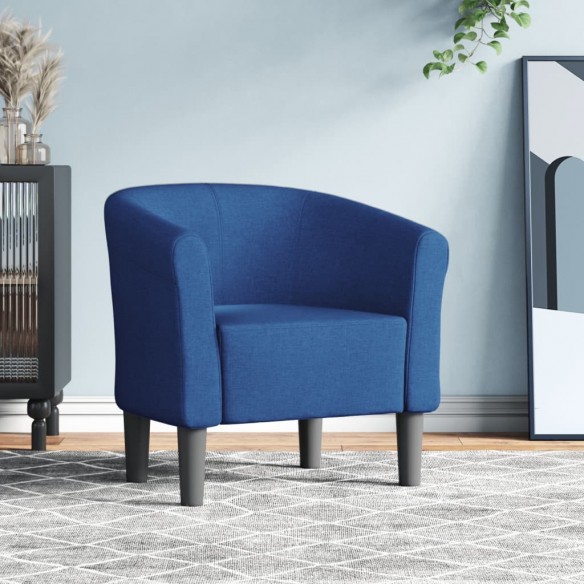 Fauteuil cabriolet bleu tissu