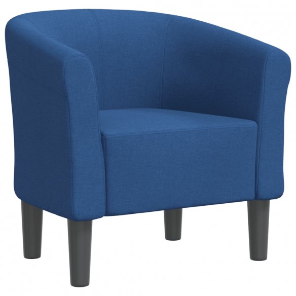 Fauteuil cabriolet bleu tissu