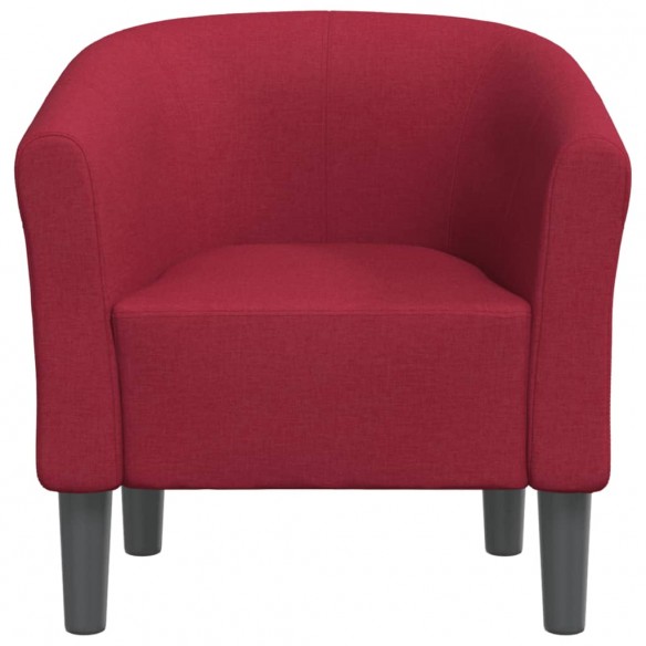 Fauteuil cabriolet rouge bordeaux tissu