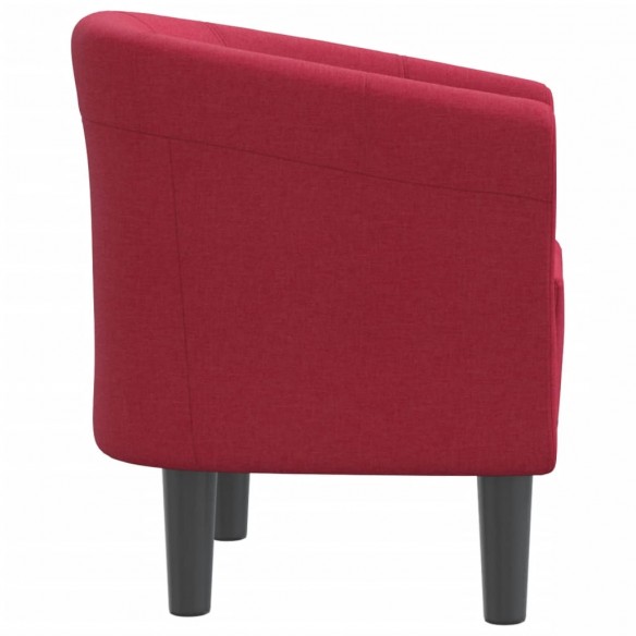 Fauteuil cabriolet rouge bordeaux tissu