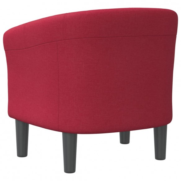 Fauteuil cabriolet rouge bordeaux tissu