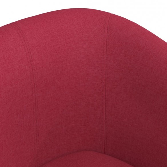 Fauteuil cabriolet rouge bordeaux tissu