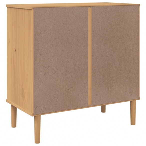 Commode SENJA aspect de rotin marron bois de pin solide