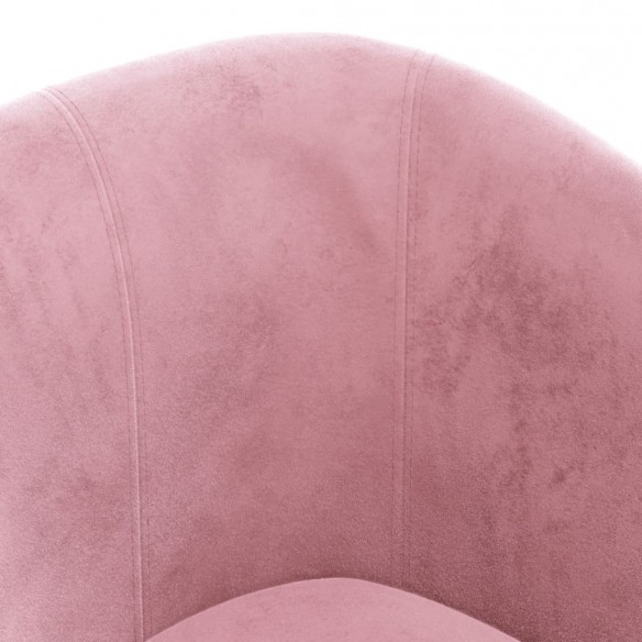 Fauteuil cabriolet rose velours