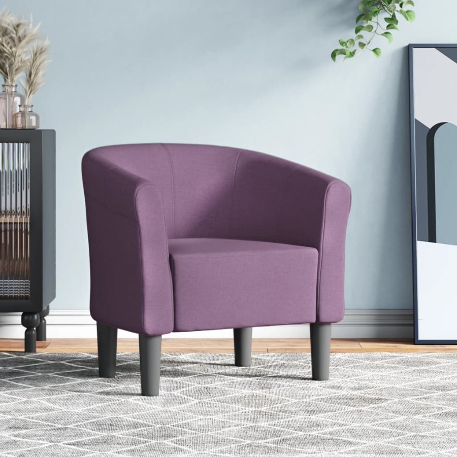 Fauteuil cabriolet violet tissu