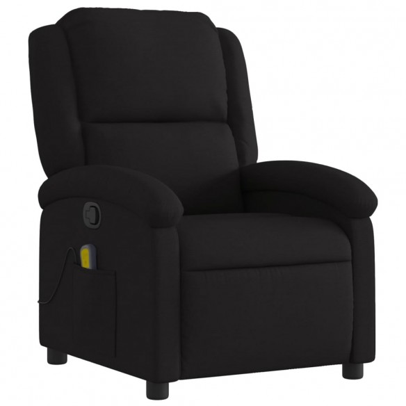 Fauteuil de massage inclinable Noir Tissu