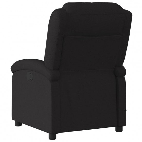 Fauteuil de massage inclinable Noir Tissu