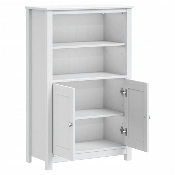 Armoire de salle de bain BERG blanc 69,5x34x110 cm pin massif