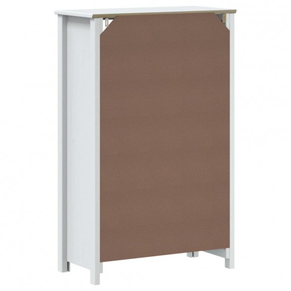 Armoire de salle de bain BERG blanc 69,5x34x110 cm pin massif