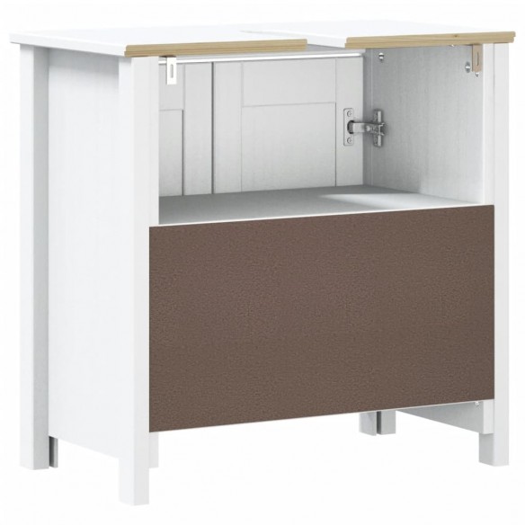 Meuble de salle de bain BERG blanc 60x34x59 cm bois pin massif