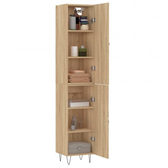 Buffet haut Chêne sonoma 34,5x34x180 cm Bois d'ingénierie