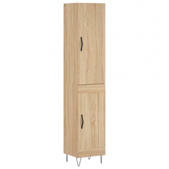 Buffet haut Chêne sonoma 34,5x34x180 cm Bois d'ingénierie