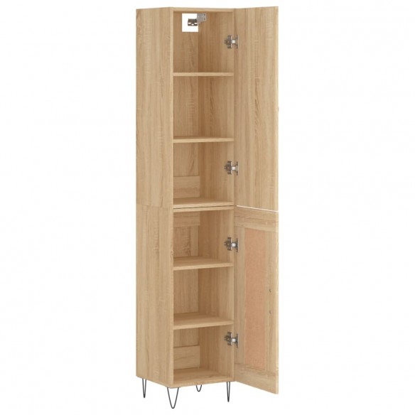 Buffet haut Chêne sonoma 34,5x34x180 cm Bois d'ingénierie