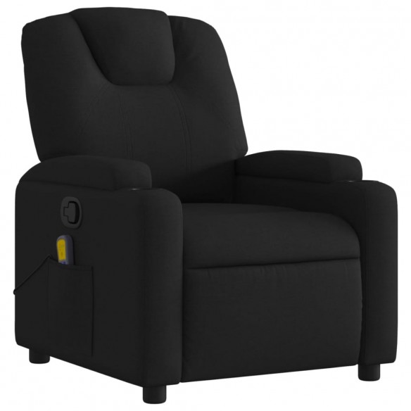 Fauteuil de massage inclinable Noir Tissu