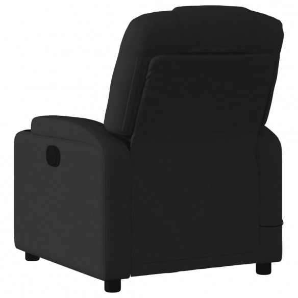 Fauteuil de massage inclinable Noir Tissu