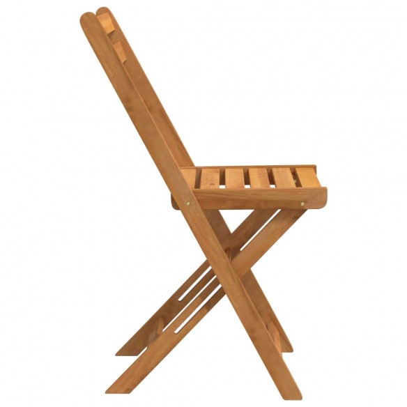 Chaises de bistrot pliantes lot de 8 bois d'acacia solide